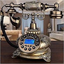 ShreeVoke Phone,Vintage Retro Phone Wired Corded Landline Telephone Home with LCD Display-Metal Body and Classic Metal Bell, Vintage Decorative Telephones Landline Phone.-18