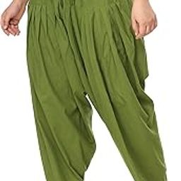 Woman's Plain Cotton SEMI Patiala Salwar || Plain Patiala || Semi Patiala Pants || Solid Cotton Patiala || Free Size-image-52