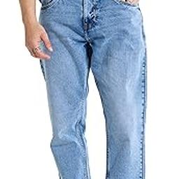 Men Jeans | Baggy Fit Wide-Leg Design with Folded Hem & Clean Look | 100% Cotton Smooth Texture for Casual & Streetwear Summer Style-image-40