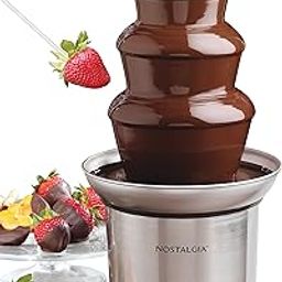 Nostalgia NCFF986SS 4-Tier 2-Pound Stainless Steel Steel Chocolate Fondue Fountain, 2-lb-image-64