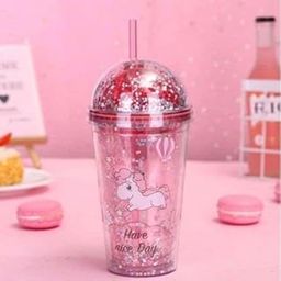Celebrino Acrylic Cute Unicorn Sipper 700 ml Sipper (Pack of 1, Pink, Plastic)-image-94