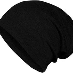 BISMAADH Slouchy Beanie Hat Men, Skull Cap for Women Beany Hat Black-image-15