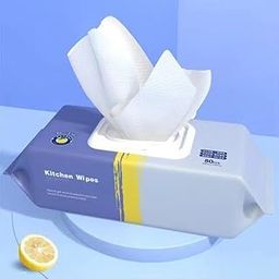 THE LUXURY CART 80 pcs Kitchen Cleaning Wipes-Strong Decontamination Kitchen Wipes-Disposable Kitchen Wet Wipes For Removing Grease Stains &Cleaning Glass Table Wet Tissue Wipes-1PC-image-51