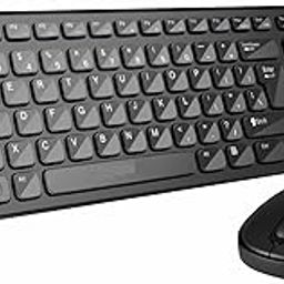 Key7 Combo Wireless Keyboard & Mouse Set with 2.4 GHz USB Receiver, 10m Working Range, 12 Shortcut Keys, Adjustable DPI, 10 Million Key Life & Click Life for Computer, Laptop,(Black-26