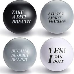 20 Pieces Motivational Stress Balls Foam Balls Quote Stress Relief Ball Pack Inspirational Anxiety Relief Balls Hand Exercise Small Balls for Kids Students Relieve Motivating Encouraging Adult-image-38