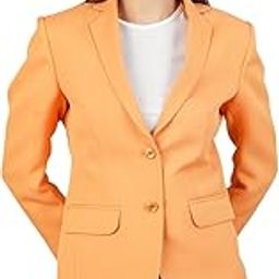 Women's Blazer Polyester Cotton Orange Blazer-picture-38