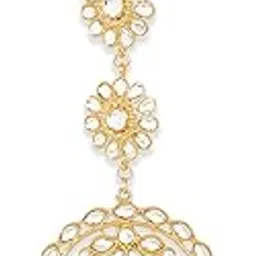 accessher Gold Plated Gold Color Round Maang Tika-picture-46