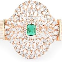 Rose Gold Dazzling Cubic Zirconia Contemporary Bracelet For Women-ZPFK16936-image-12