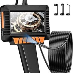 Endoscope Camera with Light, 4.3" IPS HD Borescope with Dual Lens, 1920P Inspection Camera, 16.4ft Semi-Rigid Cable Endoscope, IP67 Waterproof, 32GB Card, 8+1 LED Lights, 360° Rotation, Gifts for Men-8