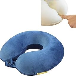 ORKA TRAVEL Supersoft U Neck Memory Foam Neck Pillow, Inflight, Ergonomically Designed for Multiple Positions-Optimum Comfort and Perfect Sleeping Trajectory.Color (Blue)-image-32