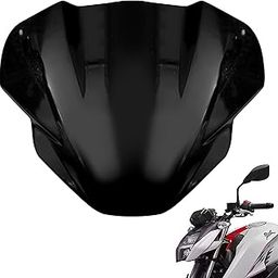 WAZA Apache RTR 160 4V | Discover 125M Windshield Front Headlight Visor Bike Wind Deflectors Windscreen Glass Black Protector Superior PC Plastic-26