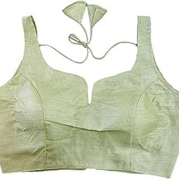 Women's Heavy Phantom Silk Bollywood Style Sleeveless Trendy Blouse(Veda)-image-72