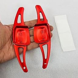 AUTO MT CNC Metal Red Virtus Paddle Shifter Taigun Slavia Kushaq Car Paddle Shifter Interior Styling Parts Extensions Steering Wheel Paddles Shifter Cover-1 Set-15