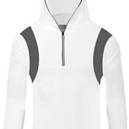 Men's Quick Dry Bamboo Fiber Long Sleeve Breathable Fishing Shirts UV Sunscreen Cloth With Hood-White-XL-image-48