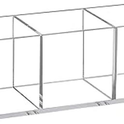 FANASSYY Acrylic Drawer Organizer – Multipurpose Transparent Storage Bin for Stationery, Kitchen, Office, Bathroom, Brush, Comb, Vanity & Makeup – Pen Holder, Square Design (3 Compartments, Long)-image-76