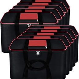 Vantage Nylon Material MoistureProof 54x 46x 28 cm - 10 Pc, Red Color, UnderBed Stoage Bag, Wardrobe Organiser, Storage Organiser-image-0