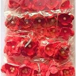 Expressions Craft Handmade Paper Flower Spring Flora for (Crafting) Mixed Media, Scrapbook, layouts, DIY Crafts, Home décor and Favors (Red Velvette)-image-12