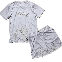 Men's Tracksuit for Running, Gym Workout & Sports, Printed Summer Co-ord Set for Men Soft Feel Comfy Fit T-Shirt & Shorts (532)-image-39