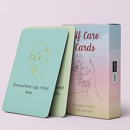 Acute Xoxo Adult 40 Creative_Thinking Self Care Flash Cards for Women | Positive Affirmation | Body and Mind Positivity | Self Love, Motivation, Kindness Cards | Colourful Cards. Great Gifts-image-5