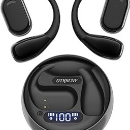 OTRBCOY True Open Ear Headphones, Sports Earbuds with Earhooks, Air Conduction Earphones, Digital Display, 30H Play, Clear Calls, Wireless Earbuds Lightweight, Sweatproof for Running, Workout, Yoga-picture-24