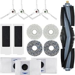 14Pcs Replacement Accessories for ecovacs deebot T20 Omni/PRO/MAX T20 Pro/Max Plus Robot Vacuum Accessorise Kit, 1 Main Brush, 4 Side Brushes, 4 Mop Cloth, 3 Dust Collection Bags, 2 Filters-29