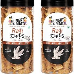 HUNGRY TUMMY Ragi Chips Crunchy Finger Millet Snack, Perfect for Snacking, Tea Time, and Gif g Healthy and Delicious I Pack of 2, 150g Each-20