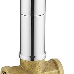 LIPKA Kube Concealed Stop Cock 15mm Brass Faucet with Flange for Bathroom | Chrome Finish Faucet/Tap-image-83