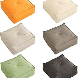 CLUB BOLLYWOOD®Floor Pillow Decorative Square Floor Cushion for Balcony Indoor Outdoor Yoga Orange| Ottomans, Footstools & Poufs| Ottomans, Footstools & Poufs|1 Seat Cushion-image-40