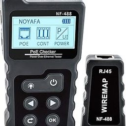 RockyMars NF-488 PoE Detector Inline Tester Power Over Ethernet, Network Cable Continuity Checking, DC Power & Switch Loop-Back Test-20