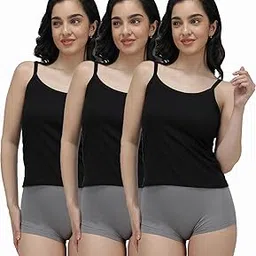 amul comfy Women's Cotton Plain/Solid Short Slips- Pack of 3 (Comfy-Short-Slips)-picture-38