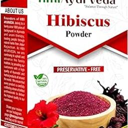 HMI AYURVEDA Hibiscus powder for hair growth (200 Grams) | Ideal for Hair pack, Face pack, Eating, and Hibiscus tea | Gudhal Ka Phool Powder | 100% Pure and Natural, No Preservatives-image-10