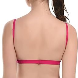 Women's Cotton-Hosiery Backless Padded Bra with Classic Style Wire Free Adjustable Strap Classic Style Hook and Eye-image-94