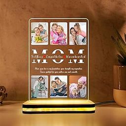 DECOCRU Gift for Mother Birthday | Gift for Mom | Personalized LED Table Lamp | Photo Lamp | Night Lamp | Customized with Photo | Mother Gift to Son | Useful Gifts | Gift Ideas (6 x 8 Inch)-23