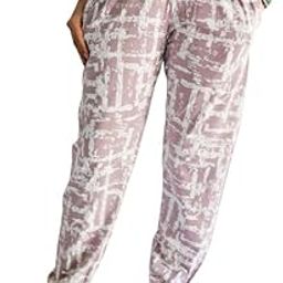 Women's Cotton Lounge Pants | Soft & Breathable Relaxed Fit Pajamas | Elastic Waistband with Drawstring | Stylish Printed Sleepwear & Casual Wear | Comfortable Everyday Bottoms with Pockets-15
