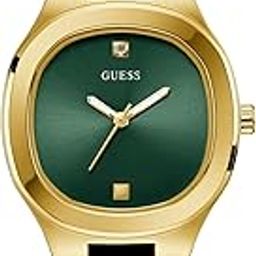 Silicone Women Green Analog Square Dial Watch- Gw0658L1, Black Band-image-19
