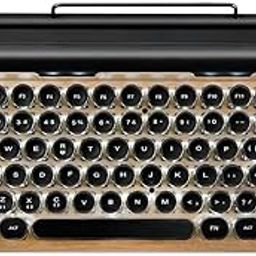 R.G - Ritzy Gadgets Retro Typewriter Wireless Mechanical Keyboard for PC, Laptop, iPad, Tablet, Phone and Macs with Keycap Cyan Axis Keyboard | RGKB00102029TY (Brown)-21