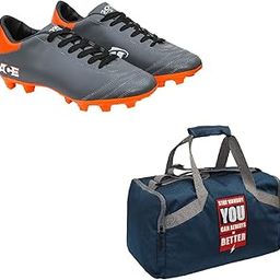 Charged Sports Bag Bouclier Stay Hungry Senior Grey with Gowin Football Shoe Ace Grey Orange Size-5-image-54