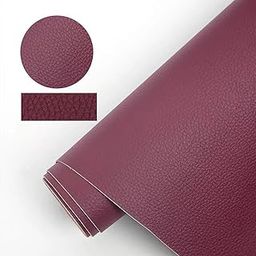 AMAZBIRD Dark Red Wine Leather Repair Patch – Self-Adhesive Leather Patch for Sofa, Couch, Car Seat, Handbag, Jacket (30 x 60_cm)-image-55