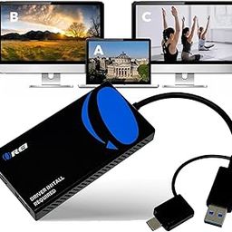 Orei SplitExtend HDMI Splitter Extender for Dual Video Monitor Extended Display - USB & USB-C to HDMI Adapter 4K @ 30Hz Display 1 1080p Display 2 - Supports Windows, Mac OS-13