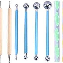 Art Ranger ® (Complete Dot Mandala Set) Nail Art Dotting Marbleizing Tool Pen for Nail Decoration Stamping and Dotting Rods Acrylic Twist Sticks Wax Pencil Manicure Nail Art Tool-17