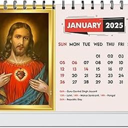 Jesus Christ Calendar 2025 Desk, Jesus Calendar 2025, Jesus Cross Calendar 2025, Jesus Photo Calendar, Christian Calendar 2025, New Year Calendar 2025 (Jesus Calendar, 1 Qty)-image-36