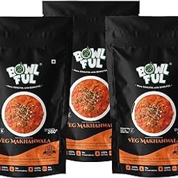 Bowlful Veg Makhanwala, 60 gms, Mildly Spicy Red Gravy with Mixed Vegetables | Pure Natural, Freeze Dried Food (Pack of 3)-image-71