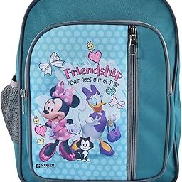 Kuber Industries School Bag (Disney Friendship) 4 Compartment Backpack for Boys and Girls | Casual School Backpack | Green-image-20
