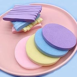 Facial Cleaning Sponge Stick, Makeup Removing Puff for Girls & Women, Spa Wash Sponges 12pcs (Multicolour) Pack of 1-52