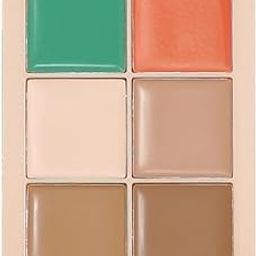 Professional 6-Colour Concealer and Contour Palette, Creamy Texture, Dark Circle Coverage-28