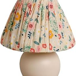 Heart Home Aesthetic Fabric Floral Shade & Ceramic Base, Light Color Changing Bedroom Lamp for Side Table | Study Table Lamp for Living Room, Home, Office & Décor | Multicolor-image-48