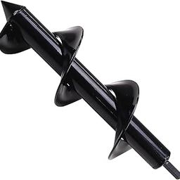 VENEKETY Earth Auger Drill Bit - Garden Plant Flower Bulb Auger, 4" x 12" Easy Planter Auger - Seedlings & Bedding Plant, Umbrella Hole Digger Solid Shaft, Post Hole Digger for 3/8” Hex Drive Drill-11