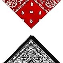 CALANDIS™ 2 Pieces Unisex Cotton Paisley Bandana Cowboy Head Scarf Head Wrap | Scarves & Wraps | Womens Accessories-image-39