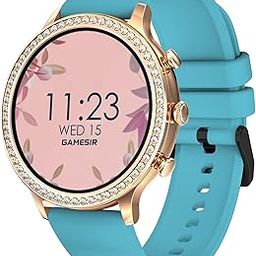 GameSir GenDiva Smartwatch for Women with Bluetooth Calling, 1.69” AMOLED Display, 100+ Sports Modes, Health & Sleep Monitor, Voice Assistant, IP68 Waterproof, Long Battery Life,(SkyBlue)-33