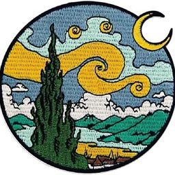 ISEE 360 Nature Embroidered Patches for Jackets Clothings | Colorful Sew on/Iron On Travelers Applique Patches (3 x 3 Inch)-image-2